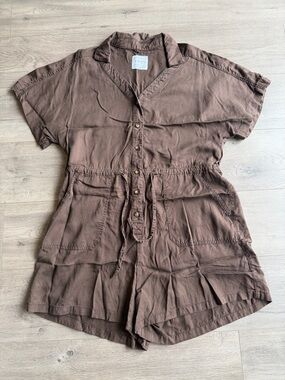 Denim Co. chocolate brown romper - size 14